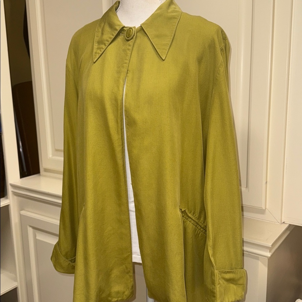 Vintage Laundry Oversized Olive Green Caped Jacket - Picture 6 of 8